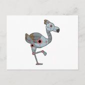 Flamingo als Robot Postkarte (Vorderseite)