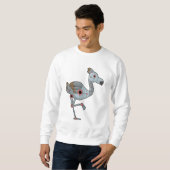 Flamingo als Robot Sweatshirt (Vorne ganz)