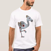 Flamingo als Robot T-Shirt (Vorderseite)