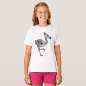 Flamingo als Robot T-Shirt (Vorne ganz)