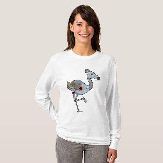 Flamingo als Robot T-Shirt (Vorne ganz)