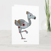 Flamingo als Roboter Karte (Rückseite)