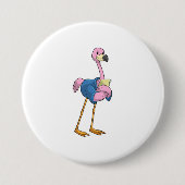 Flamingo als Secretary mit Notepad Button (Vorderseite)