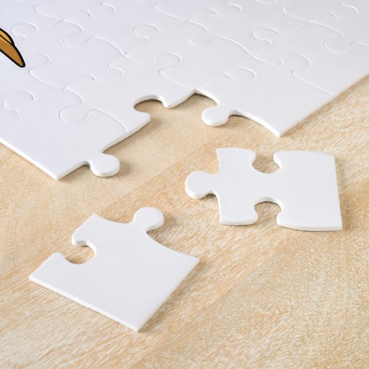 Flamingo als Secretary mit Notepad Puzzle (Seite)