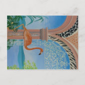 Flamingo am See Postkarte (Vorderseite)