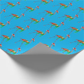 Flamingo am Strand Geschenkpapier (Ecke)