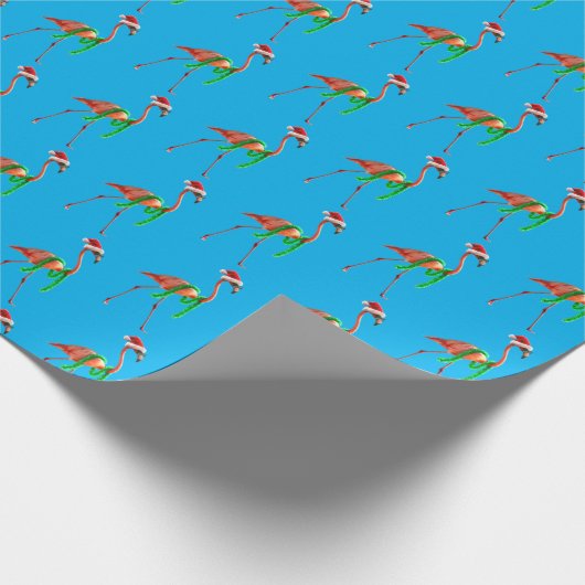 Flamingo am Strand Geschenkpapier (Ecke)