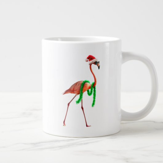 Flamingo am Strand Jumbo-Tasse (Rechts)