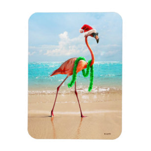Flamingo am Strand Magnet
