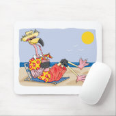 Flamingo Am Strand Mousepad (Mit Mouse)