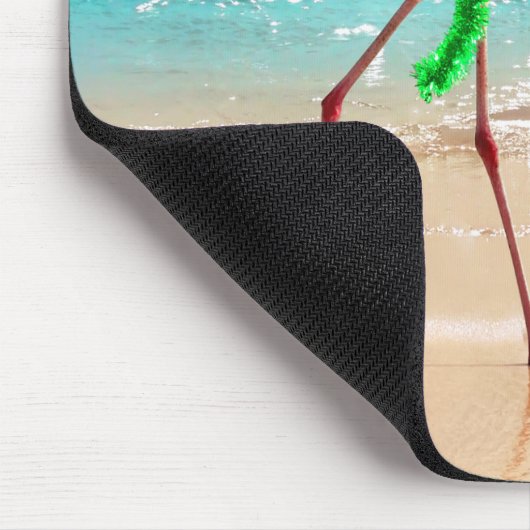 Flamingo am Strand Mousepad (Ecke)