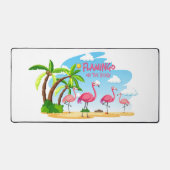 Flamingo am Strand Schreibtischunterlage (Vorderseite)