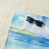 Flamingo am Strand Strandtuch (Beispiel)