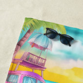 Flamingo am Strand Strandtuch (Beispiel)