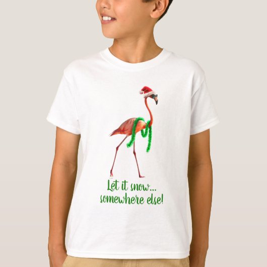 Flamingo am Strand T-Shirt (Vorderseite)