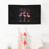 Flamingo American Flag für den 4. Juli Banner (Insitu)