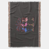 Flamingo American Flag für den 4. Juli Decke (Vorderseite Vertikal)