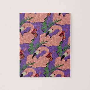 Flamingo Ananas Hand Drawn Doodles Puzzle
