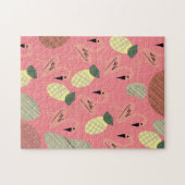 Flamingo Ananas Hand Drawn Doodles Puzzle (Horizontal)