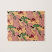 Flamingo Ananas Hand Drawn Doodles Puzzle (Horizontal)