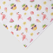 Flamingo, Ananas, Sommerdesign Seidenpapier (Ausschnitt)