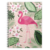 Flamingo and palm trees seamless pattern illustrat notizblock (Vorderseite)