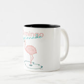 Flamingo-Anhänger Zweifarbige Tasse (VorderseiteRechts)