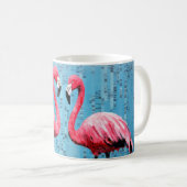 Flamingo Animal Bird Art Deco Paint Kaffeetasse (VorderseiteRechts)