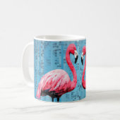 Flamingo Animal Bird Art Deco Paint Kaffeetasse (Vorderseite Links)