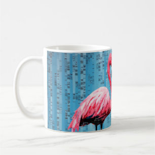 Flamingo Animal Bird Art Deco Paint Kaffeetasse