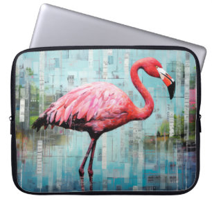 Flamingo Animal Bird Art Deco Paint Laptopschutzhülle