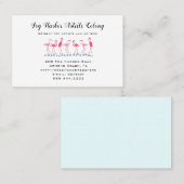 Flamingo Ansammlung Beach Lokale Visitenkarten Visitenkarte (Vorne/Hinten)