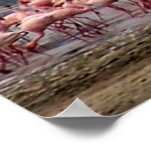 Flamingo-Ansammlung - Drucken Poster (Ecke)