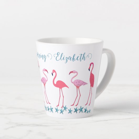 Flamingo Ansammlung und Starfish Milchtasse (Rechte Ecke)