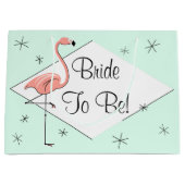 Flamingo Aqua Diamant Bridge To Be! Geschenktasche Große Geschenktüte (Vorderseite)