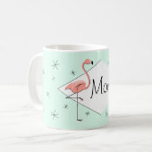 Flamingo Aqua Diamond Mama Tasse (Vorderseite Links)