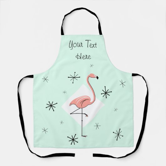 Flamingo Aqua Diamond Stars Schürze (Vorderseite)