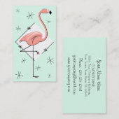 Flamingo Aqua Diamond Visitenkarte (Vorne/Hinten)