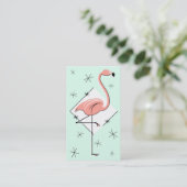 Flamingo Aqua Diamond Visitenkarte (Stehend Vorderseite)