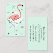 Flamingo Aqua Diamond Visitenkarte (Vorne/Hinten)