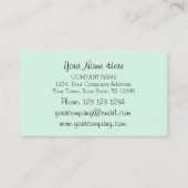 Flamingo Aqua Diamond Visitenkarte (Rückseite)