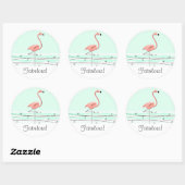 Flamingo Aqua Fabulous Aufkleber! Runder Aufkleber (Blatt)