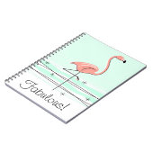 Flamingo Aqua Fabulous! Notebook Notizblock (Linke Seite)