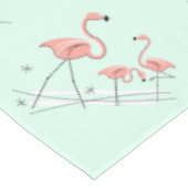 Flamingo-Aqua-Gruppengrenztischdecke Tischdecke (Schrägansicht)
