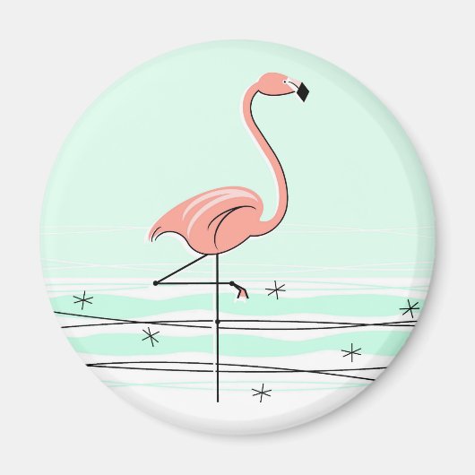 Flamingo Aqua-Magnet Magnet (Vorne)