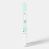 Flamingo Aqua 'Name' iPhone Case (Rückseite / Links)