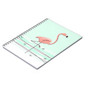 Flamingo Aqua Notebook Notizblock (Linke Seite)