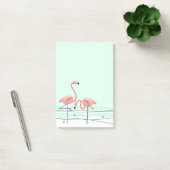 Flamingo-Aqua-Paarvertikale Post-it Klebezettel (Büro)