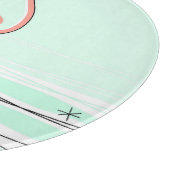 Flamingo Aqua Schneidebrett rund (Ecke)