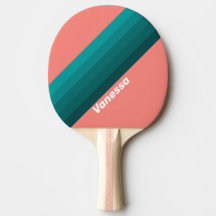 Flamingo Aqua Streifen mit Namen